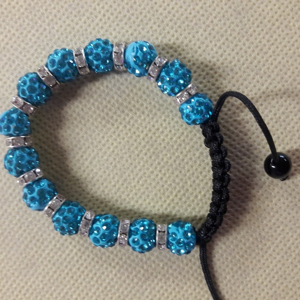 Womens shamballa bead bracelet.